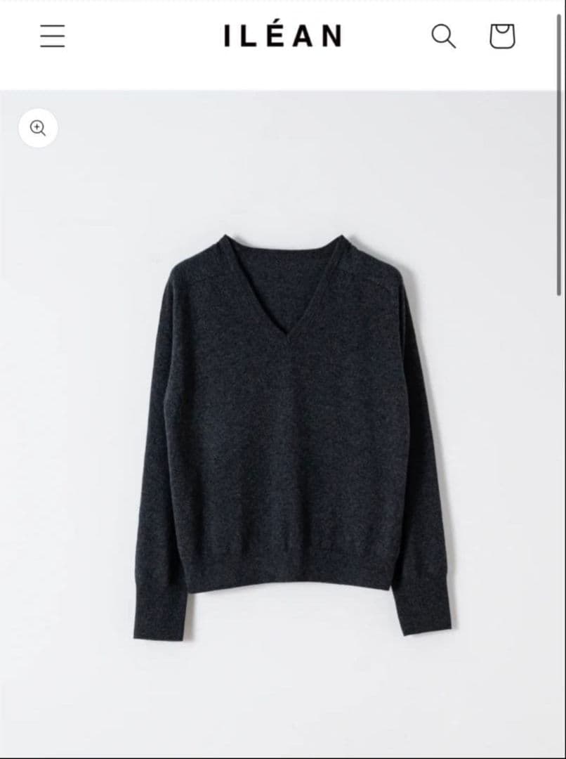 トップス CASHMERE V-NECK KNIT ILEAN