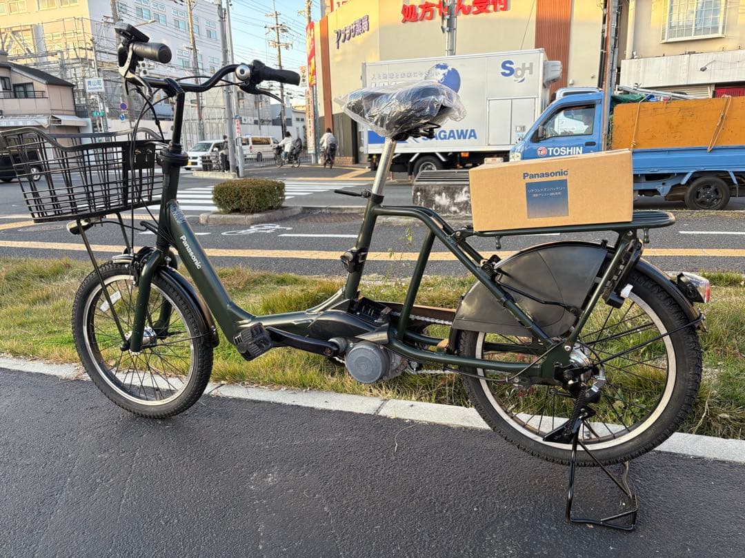 中古20インチPanasonic電動アシスト自転車　8.9Ahバッテリー新品