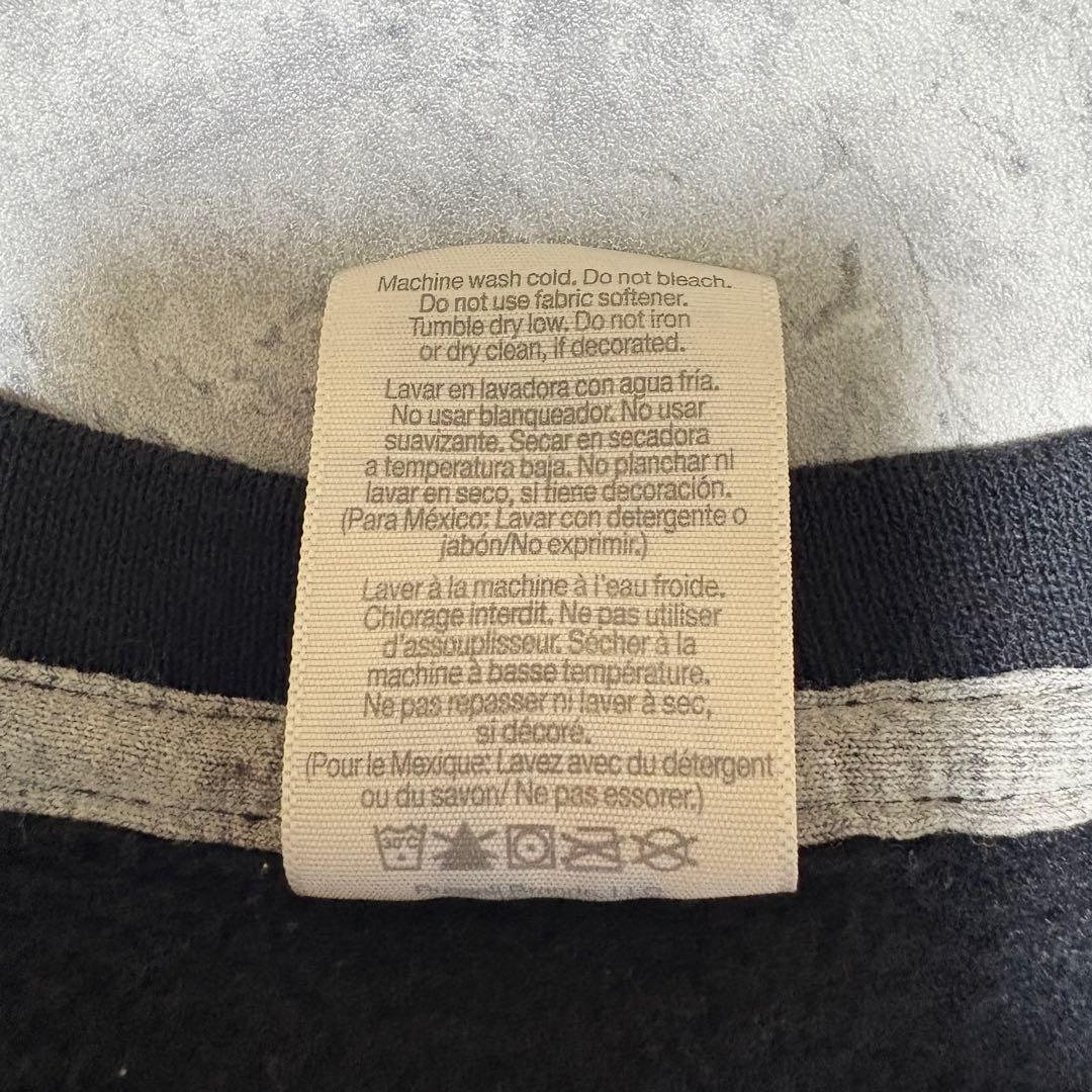 00s RUSSELL ラッセル　前V スウェット　トレーナー　黒　無地　L