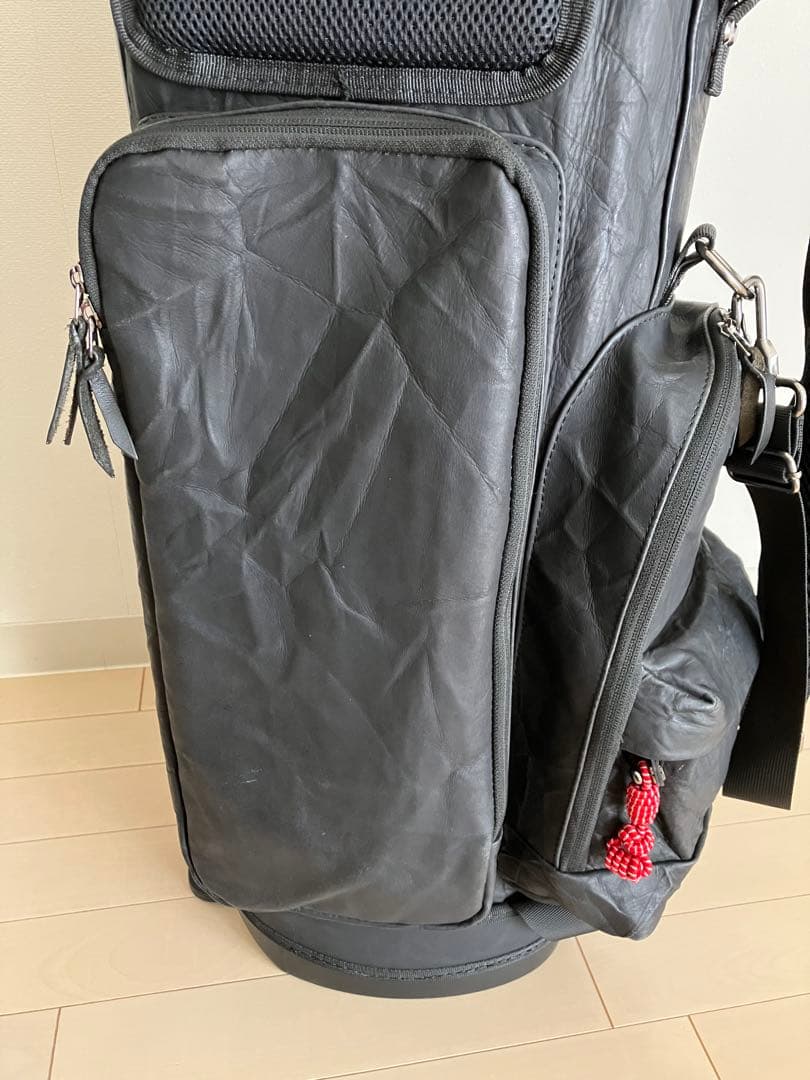 ★希少★☆MANIUNO マニウノ☆ 軽量レザー スタンド式キャディバッグ