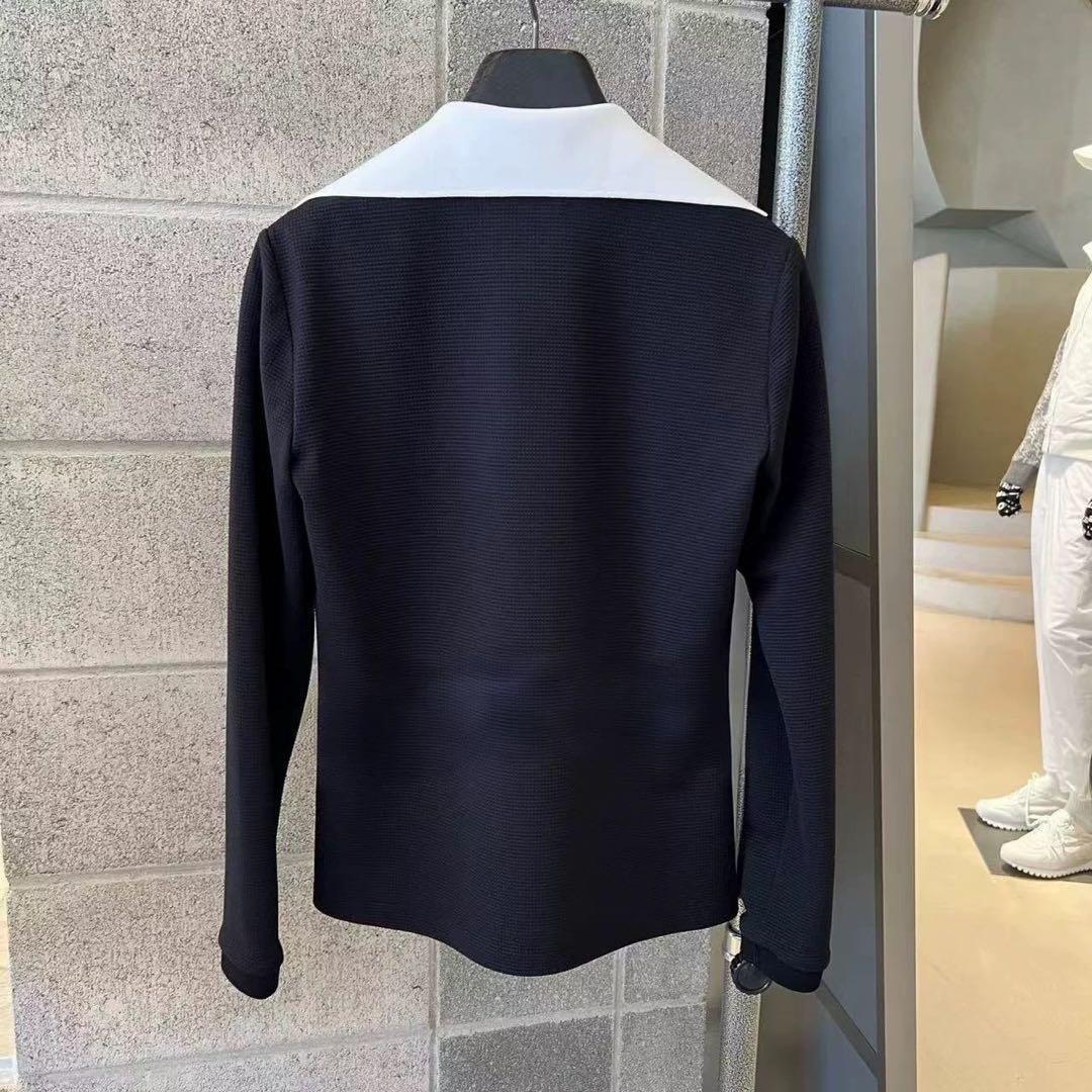 最終値下・サウスケープ　ゴルフ可愛いセーラー襟・バイカラーシャツ●長袖　L