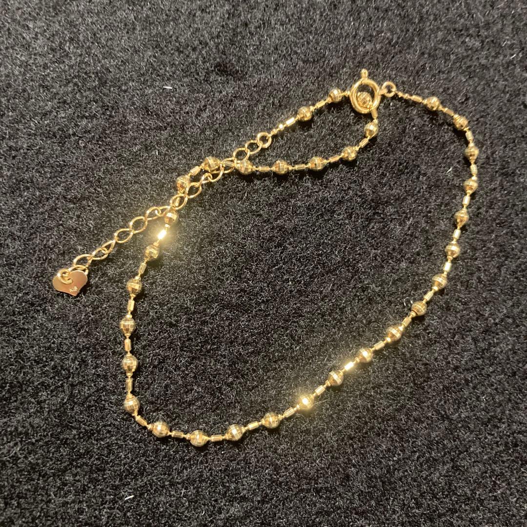 ★アンクレット 18金 ボールチェーン