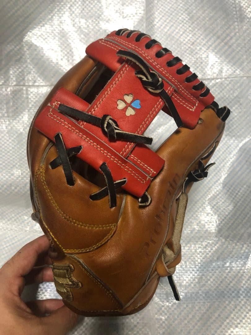 オーダー　軟式　グローブ ブラウン　レッド　内野　プロエッジ　SSK グラブ