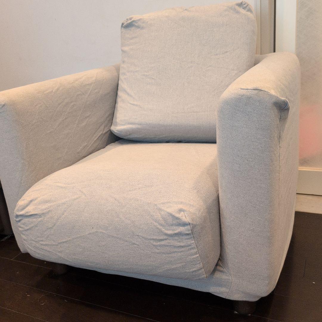 無印1人掛けソファ (カバー2種類付）