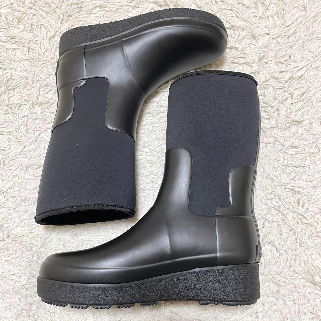 【美品】HUNTER リファイドクリーパーネオショートブーツ 黒 24
