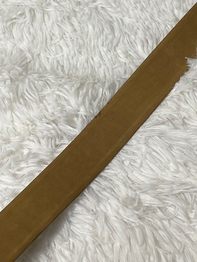 希少　Christian Dior ベルト 本革 キャメル ゴールドバックル