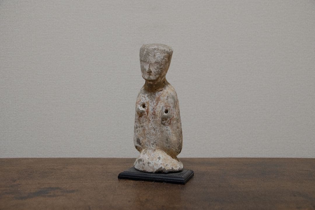 漢　陶俑　加彩　古美術　中国