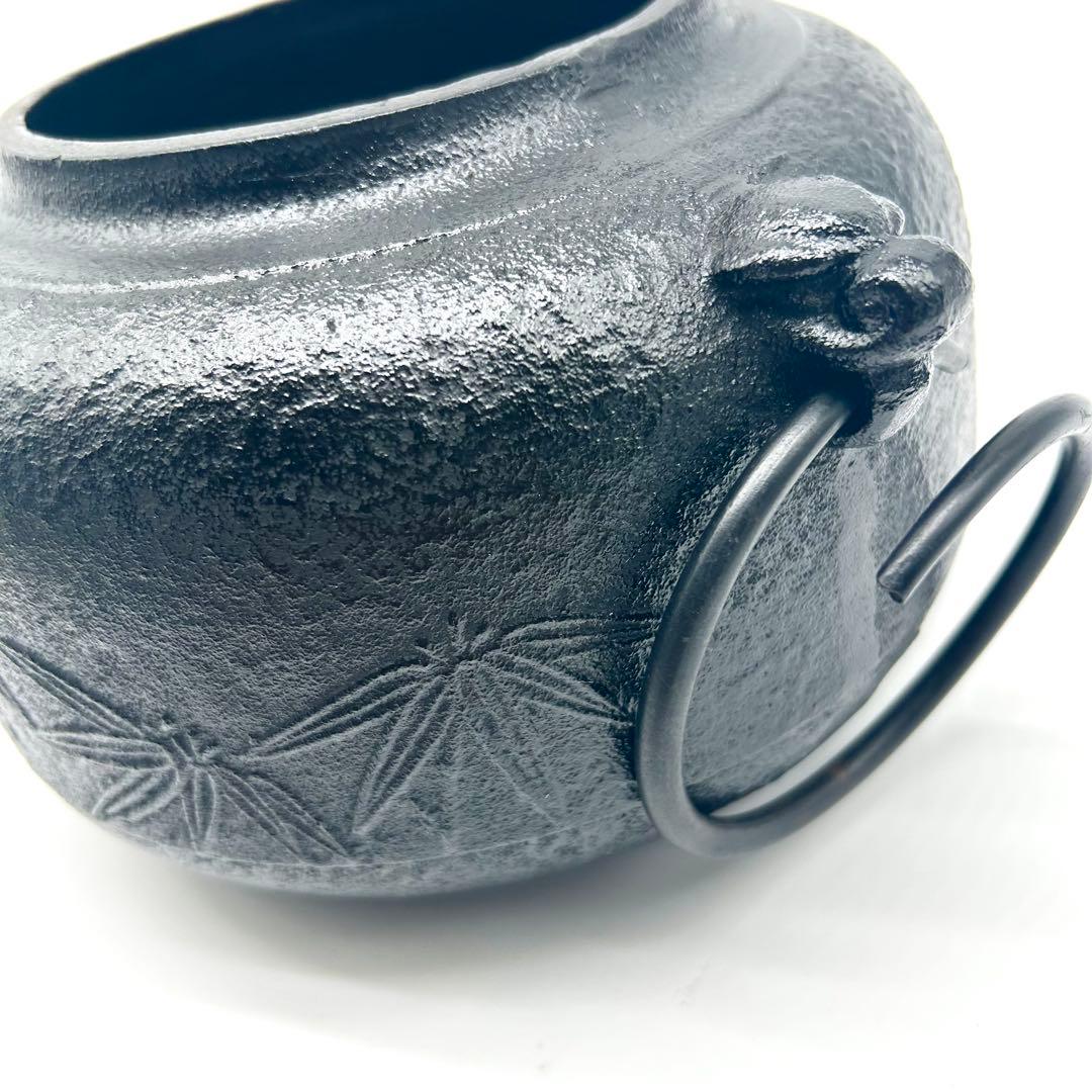 【茶道具】鉄鋳物 茶釜 五徳 風炉 釜環 織部敷板