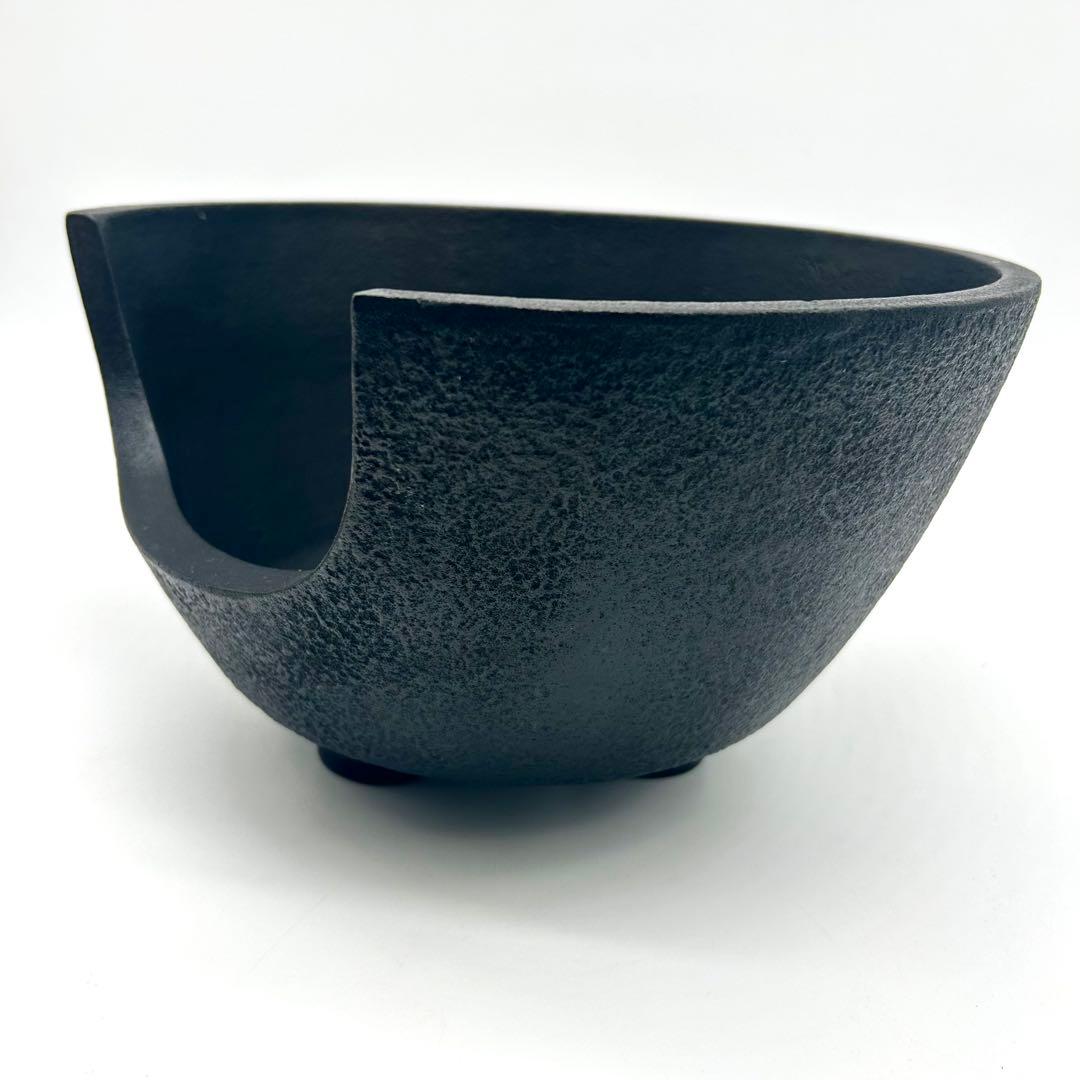 【茶道具】鉄鋳物 茶釜 五徳 風炉 釜環 織部敷板