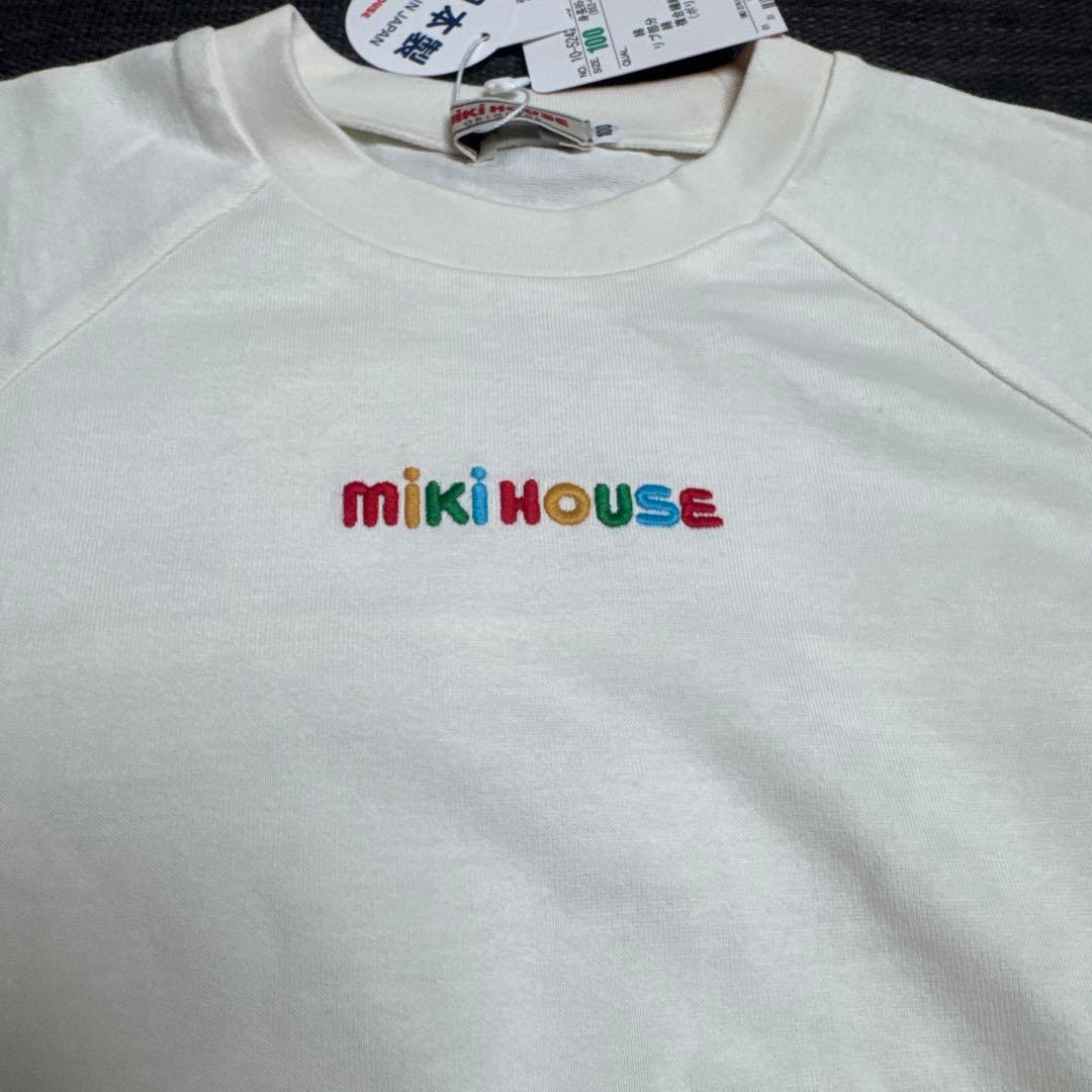 ミキハウス　Tシャツ　バックロゴ　100 新品　半袖　トップス