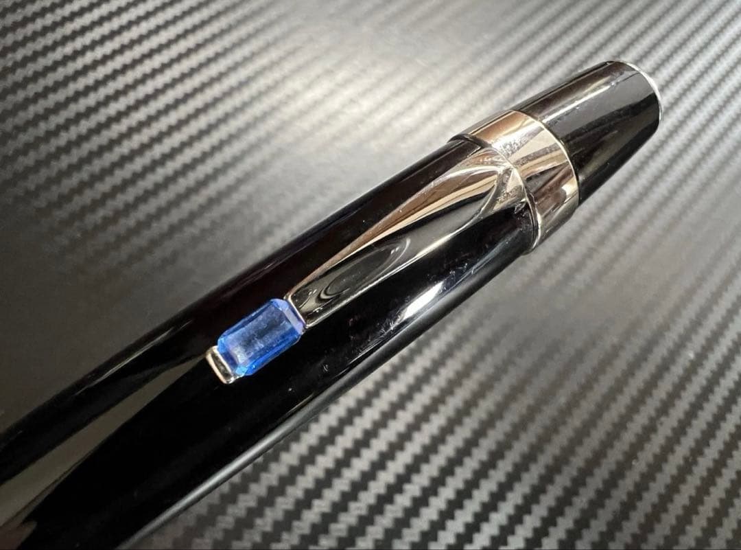 極美品 モンブラン ボエム ブルー ボールペン プラチナライン