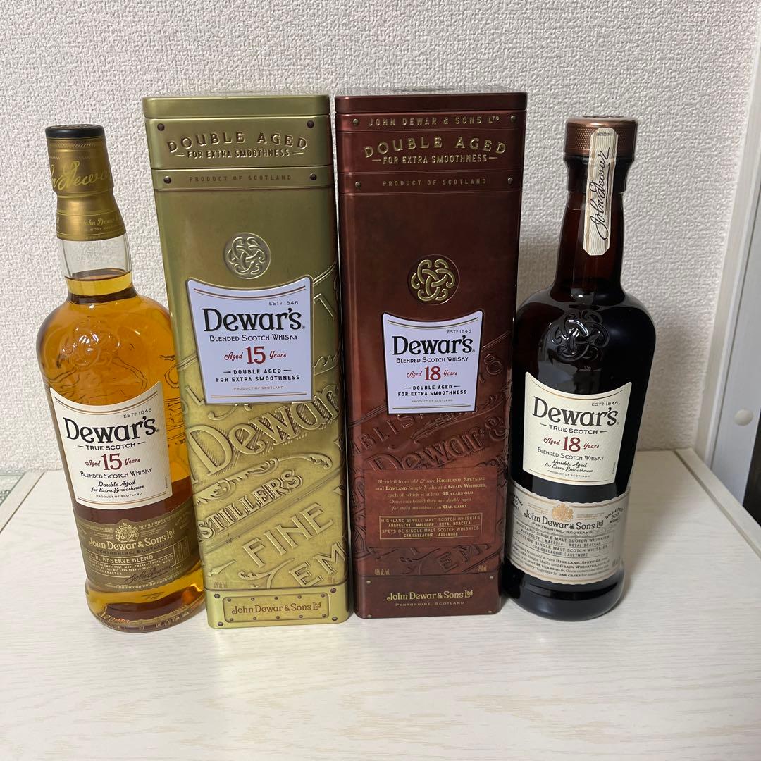 Dewar's 15年 & 18年 ウイスキーセット