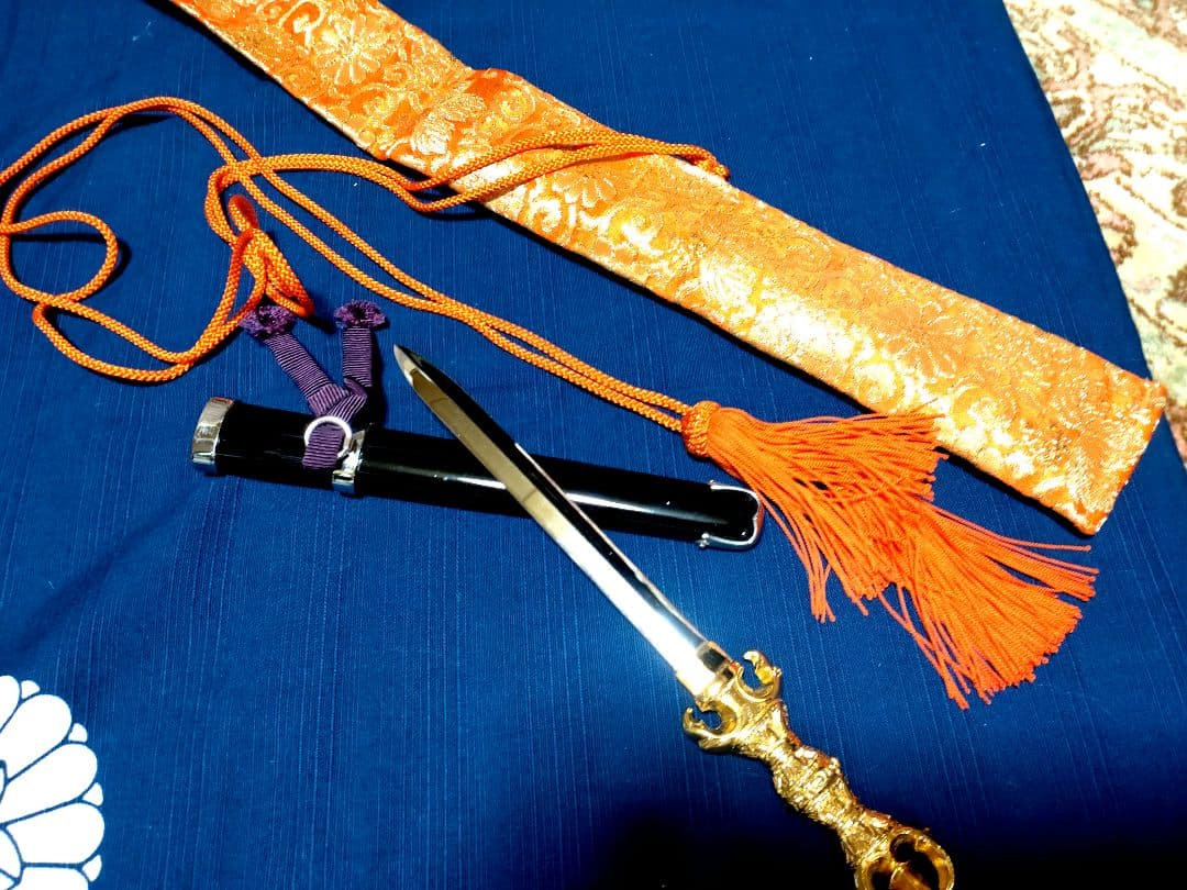 1*d様 希少/密教法具 法剣 不動明王羯磨（三鈷剣）京都製 国産品