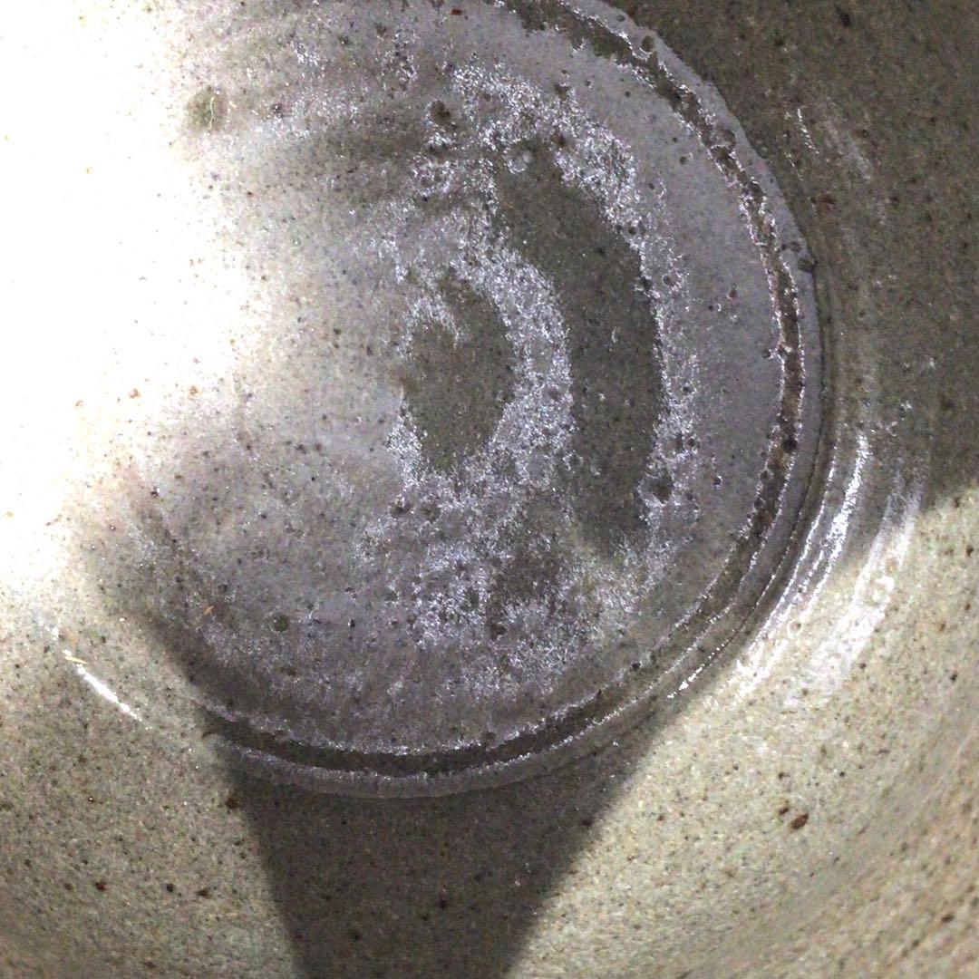 Ｐ４４７　水指　『唐津焼』『内山仙鶴造』『耳付水指』　共箱　茶道具