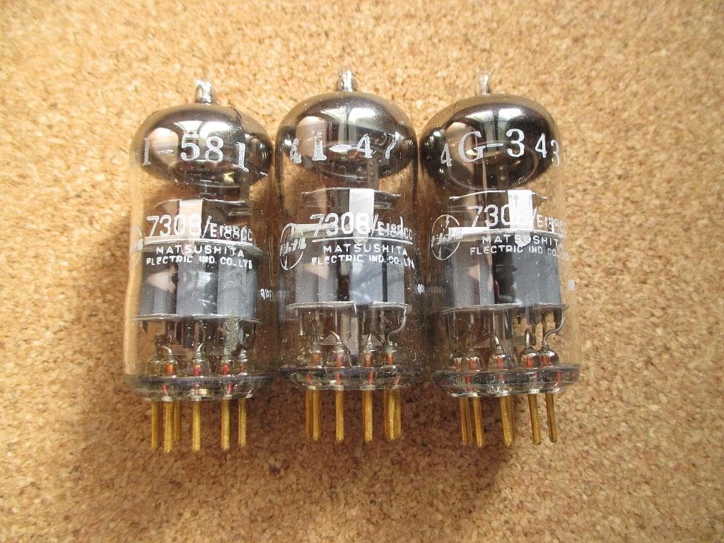 ナショナル Matsushita 7308 E188CC 真空管 3本セット