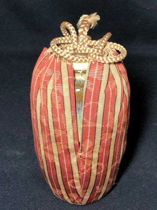 【茶道具】高取焼肩衝茶入 喜恵造 仕服付 茶入176