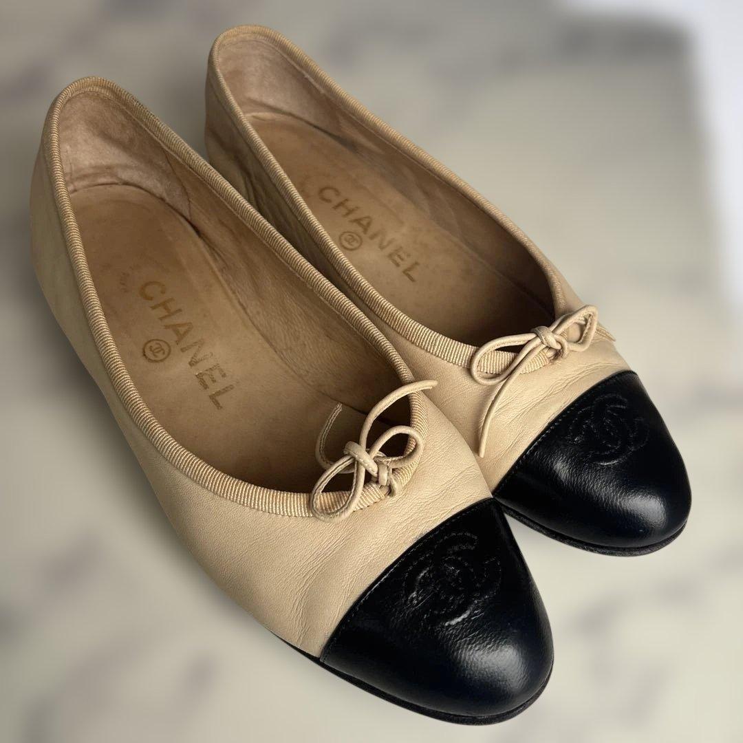 シャネル　バレエシューズ　バレリーナ　フラット　CHANEL ココマーク