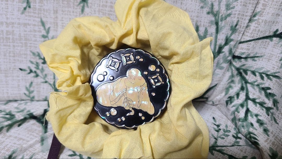 司光作　 布袋蒔絵香合 　茶道具