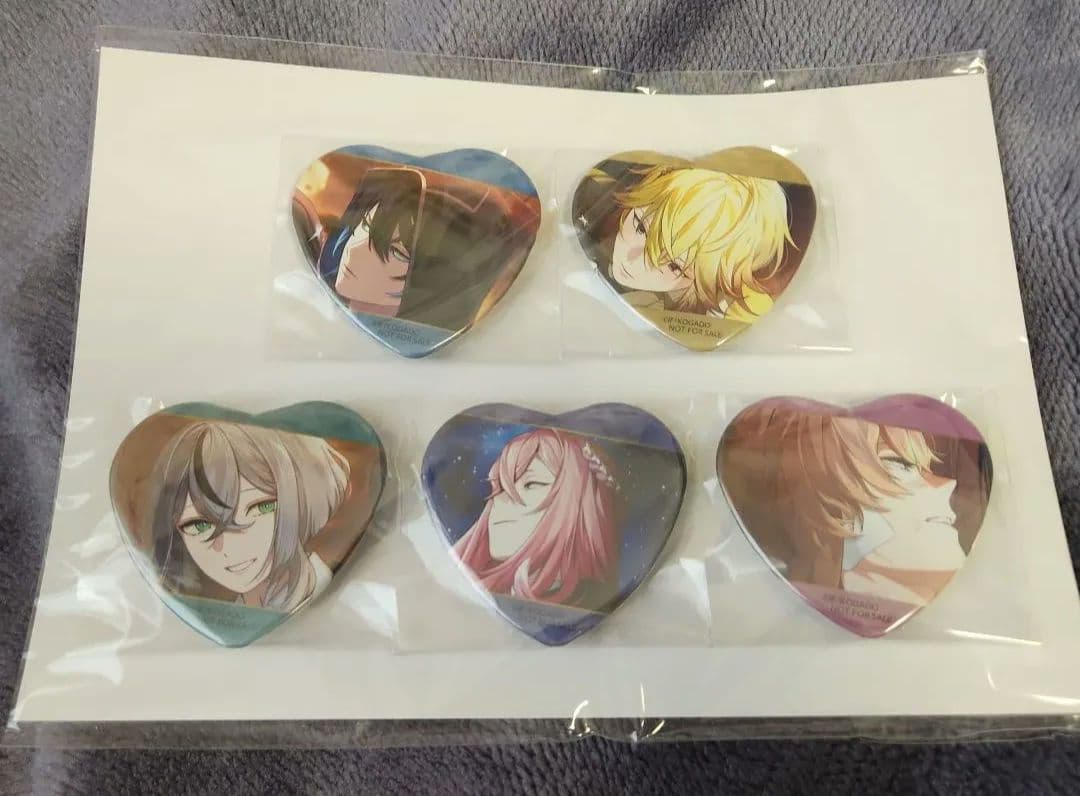 【5個セット】OVER REQUIEMZ ハート缶バッジ アニメガ ソフマップ