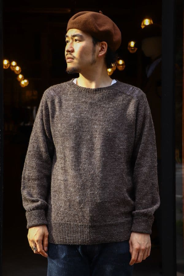 アナトミカ　1PLY SHETLAND SWEATER CREW NECK