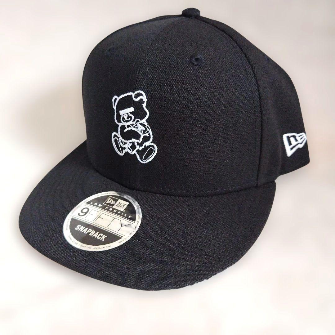 美品 UNDERCOVER✕New Era クマ刺繍 ベースボールキャップ 黒
