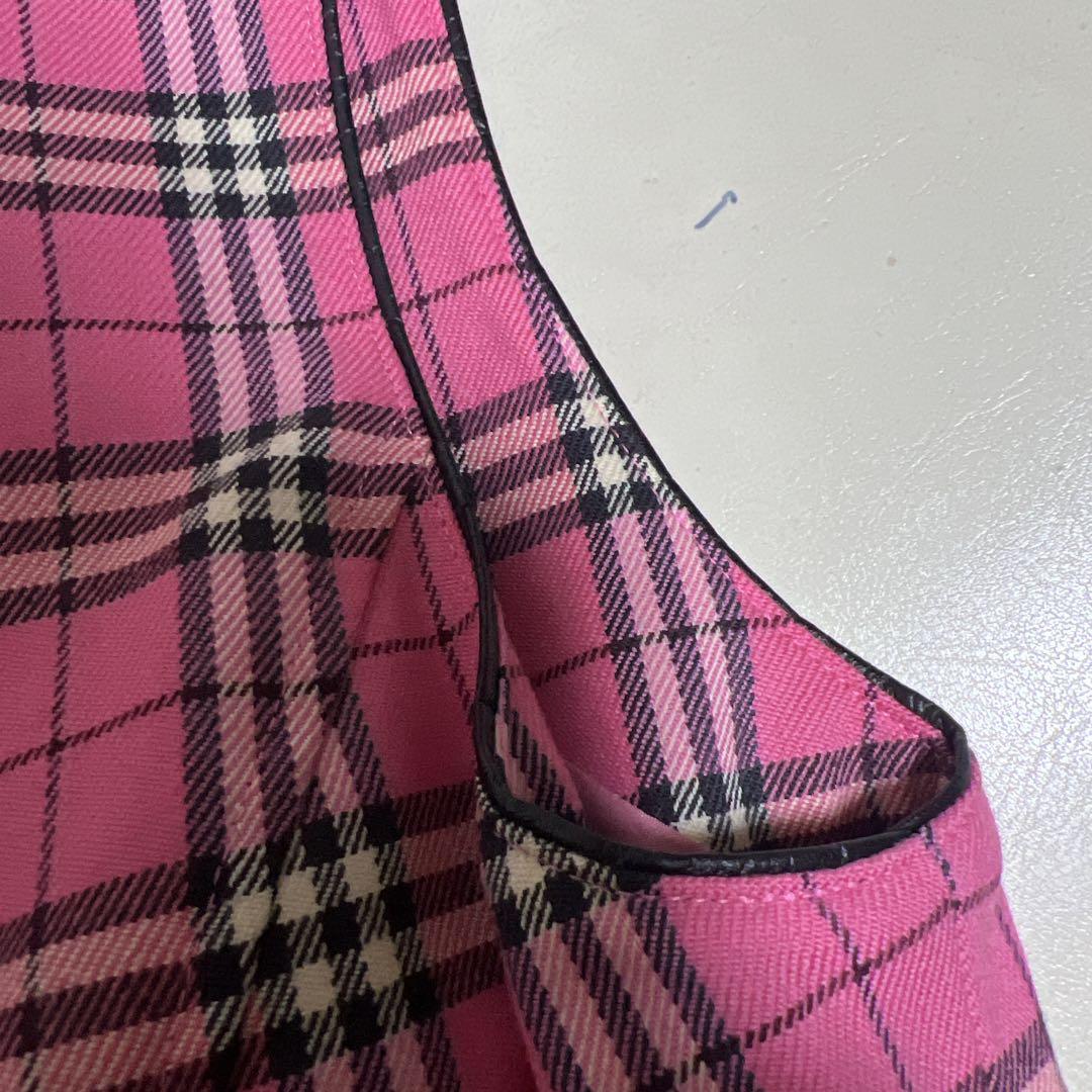 極美品✨希少色✨バーバリーロンドン ノースリーブワンピース ノバチェック ピンク