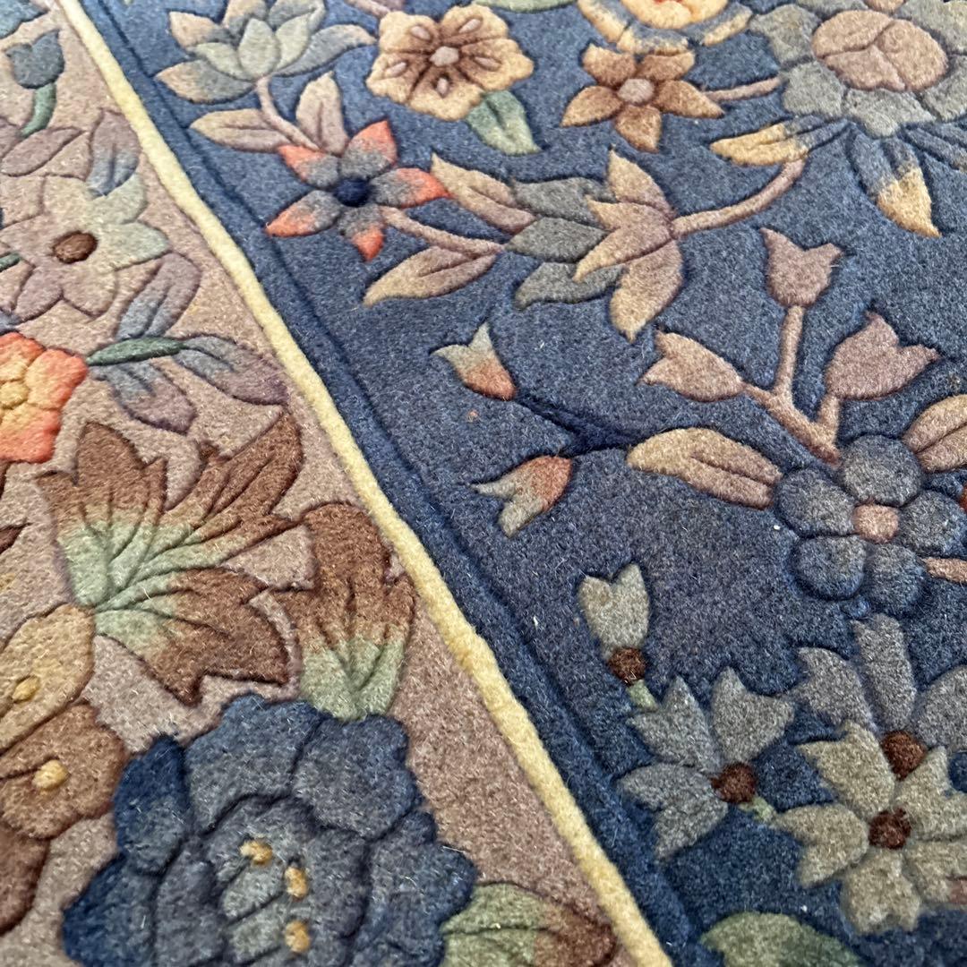 訳あり新品未使用　中国手織り段通140段　ウール