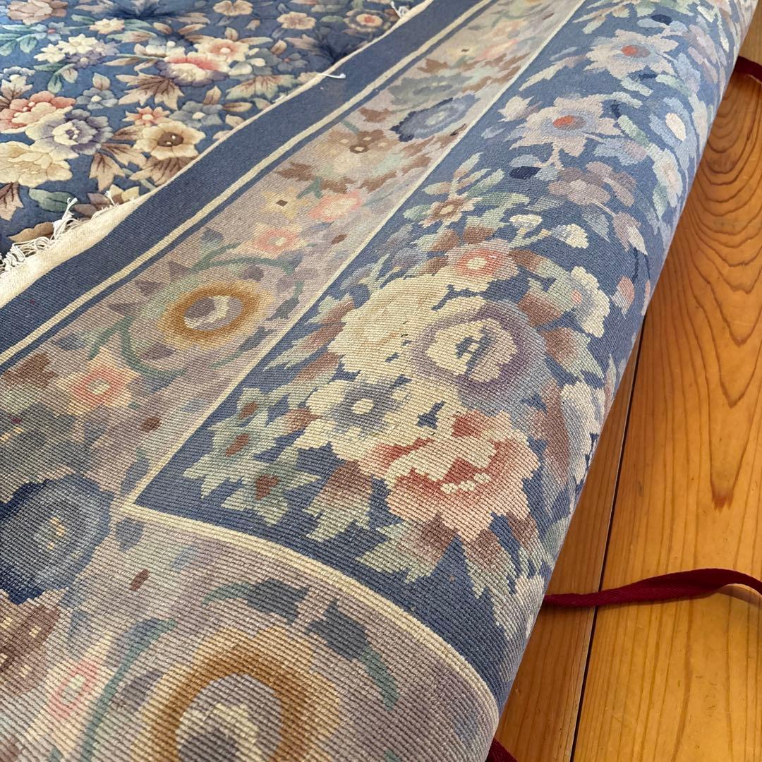 訳あり新品未使用　中国手織り段通140段　ウール