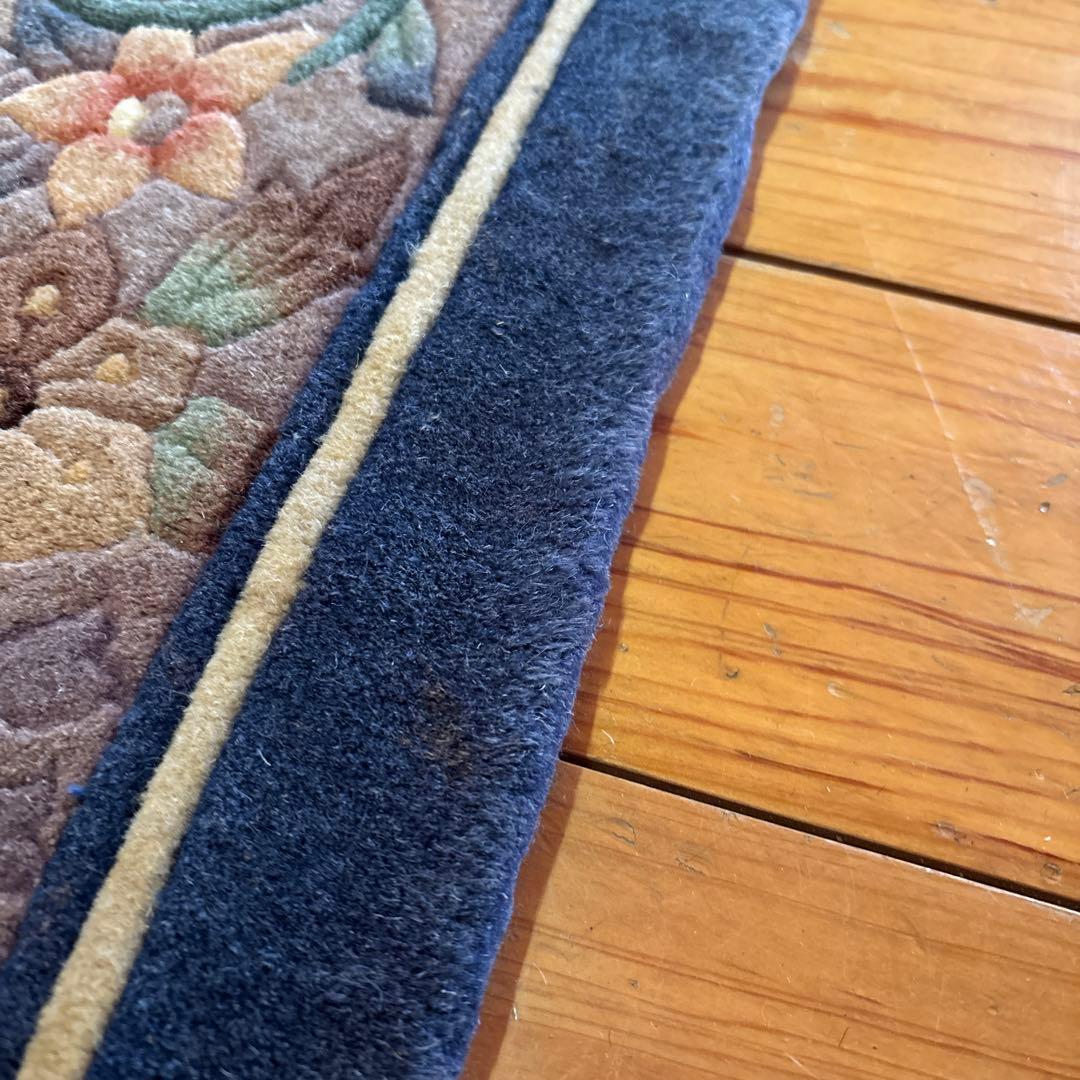 訳あり新品未使用　中国手織り段通140段　ウール