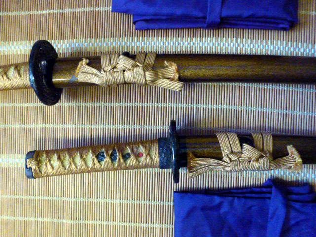 模造刀　日本刀　居合刀　太刀　大小　2本