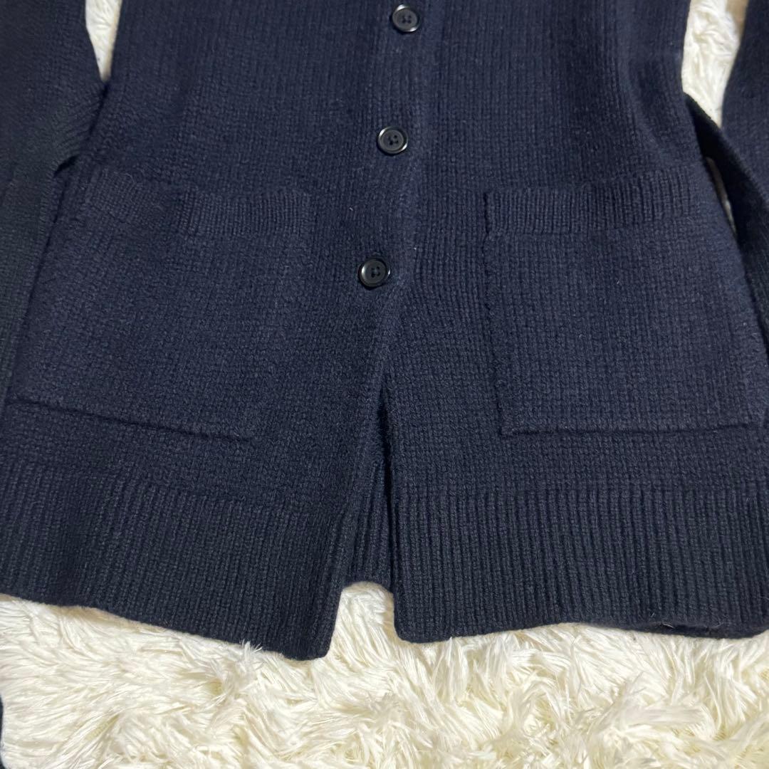 n100 エヌワンハンドレッド　カーディガン 長袖　カシミヤ100 ベルト付き