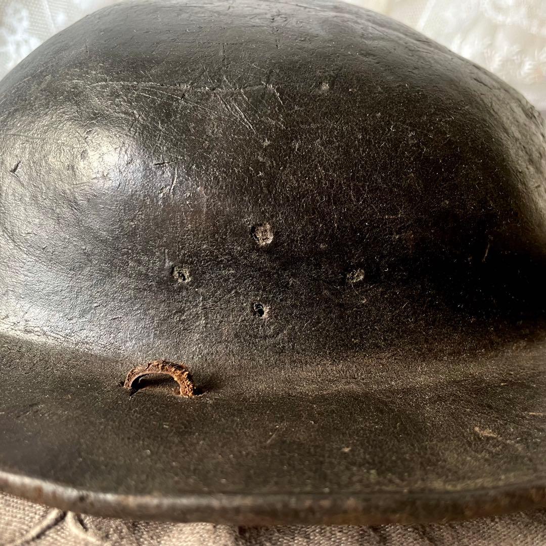 【希少】炭鉱夫帽子　レザーヘルメット　19世紀　フランスアンティーク　コレクター