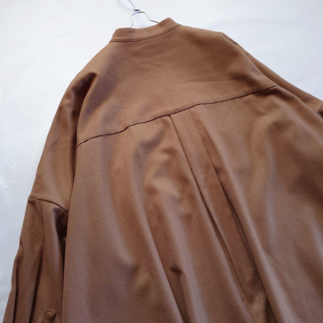 ☘️新品 サクラ SACRA ウール バンドカラー 茶色系 M 長袖 きれいめ