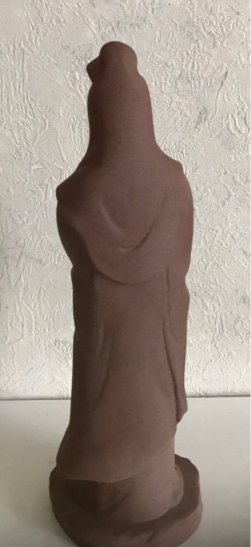 陶器　仏像　観音菩薩像　刻印有り　作者あり