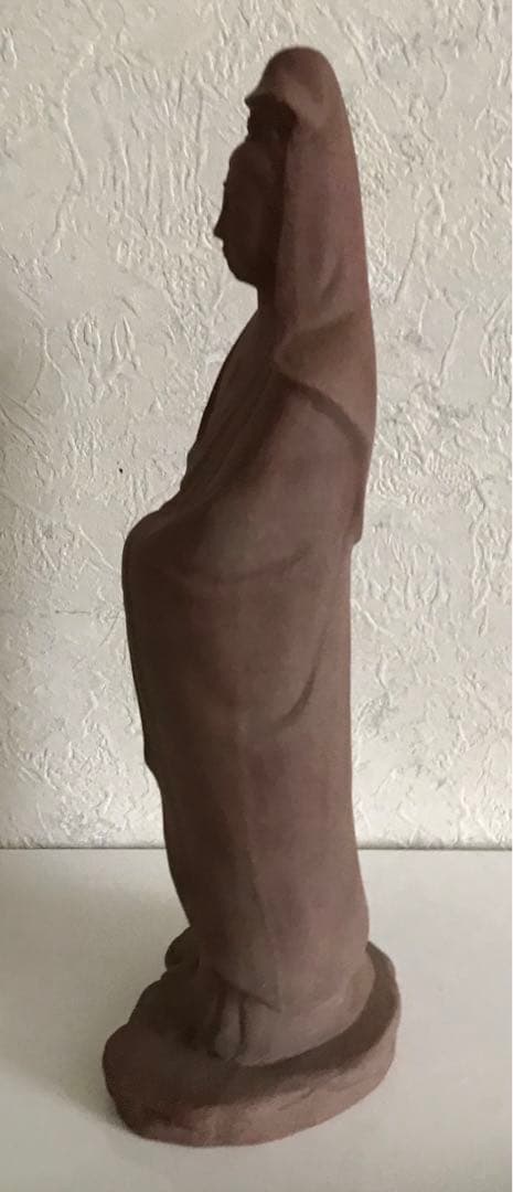 陶器　仏像　観音菩薩像　刻印有り　作者あり