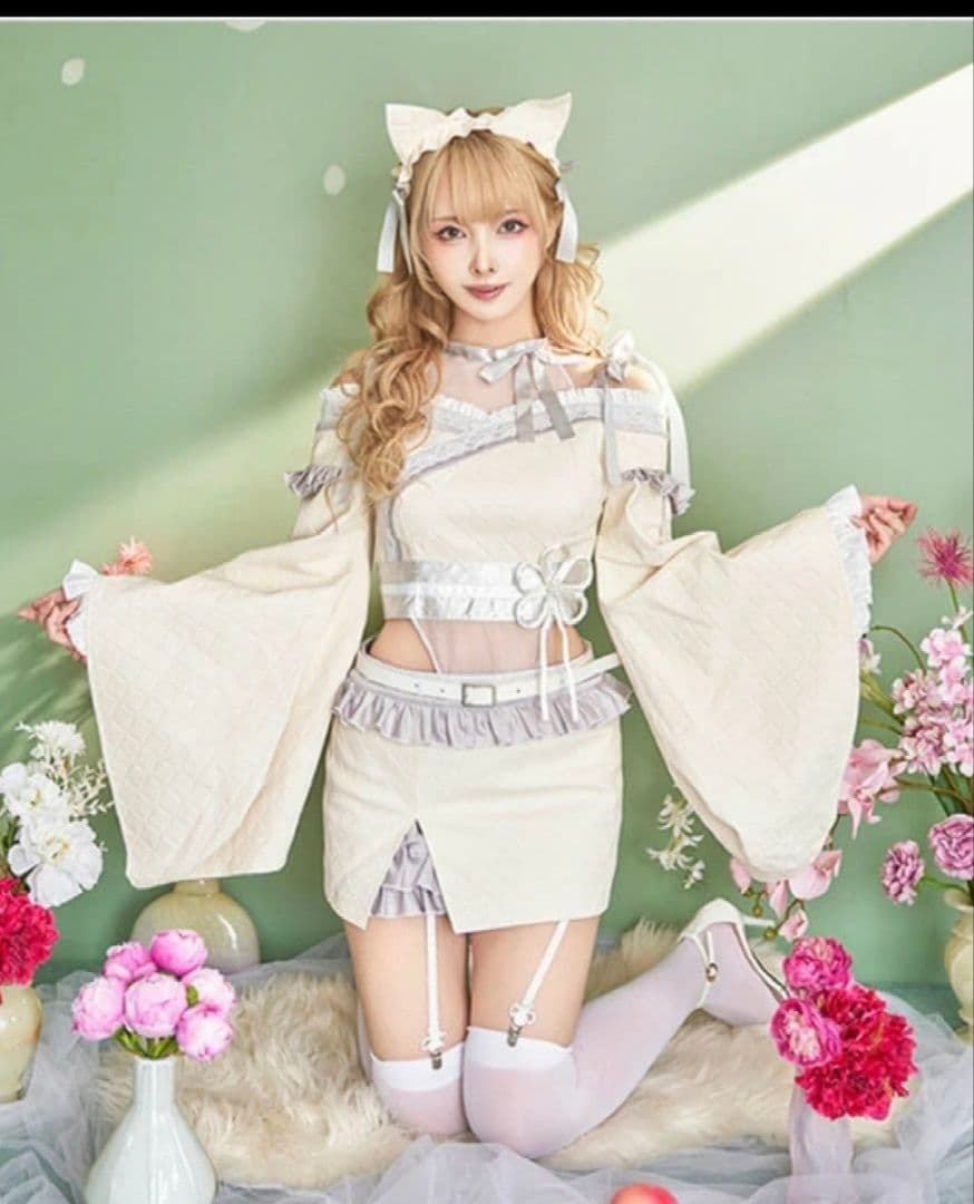 マリームーン 和風コスプレ衣装 フレアスリーブ付き