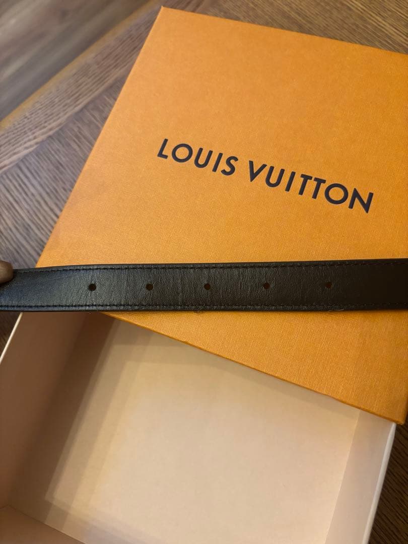 二ちゃん！Louis Vuitton ブラウンレザーベルト 85cm 箱付