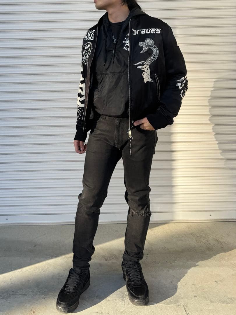 HYSTERIC GLAMOUR アノラックパーカー M 黒 プリント 日本製