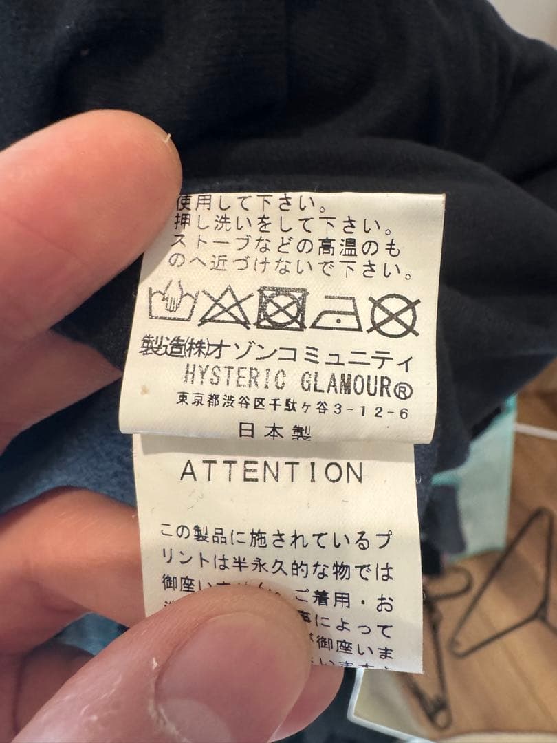 HYSTERIC GLAMOUR アノラックパーカー M 黒 プリント 日本製
