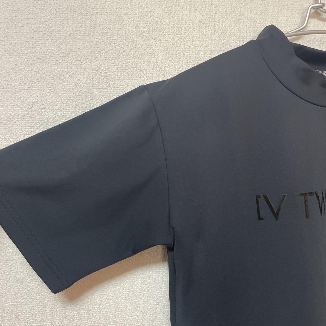 V12 ゴルフウェア　半袖 モックネック シャツ ロゴ　Mサイズ