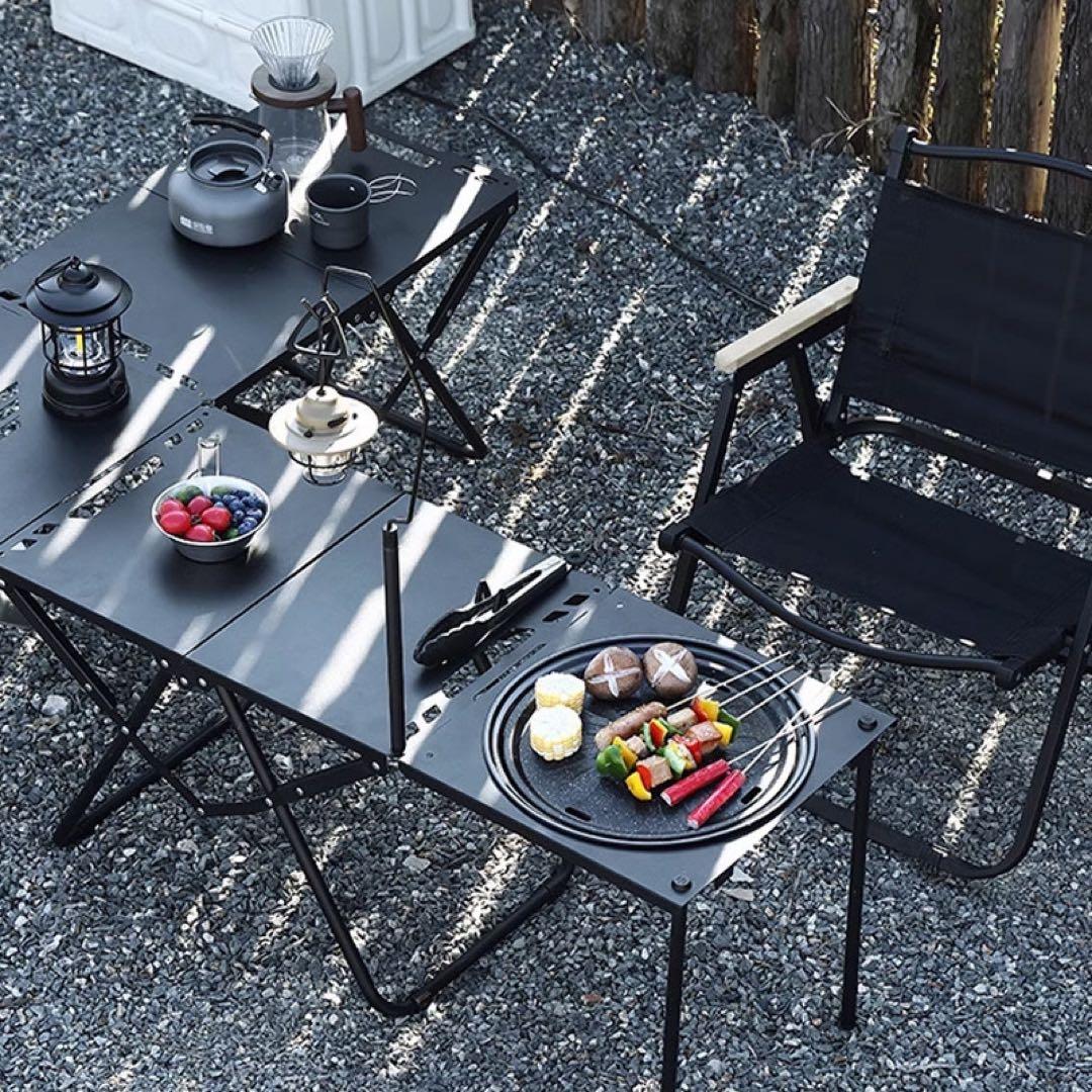 IGTテーブル 折りたたみ バーベキュー グリル機能付き 折りたたみテーブル