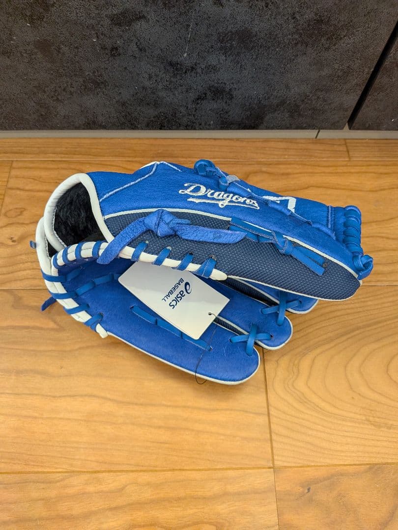野球 グラブ 軟式グローブ 青 中日ドラゴンズ ジュニア用 アシックス ブルー