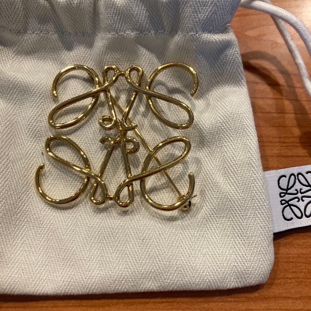 LOEWE ロエベ アナグラムブローチ ブローチ ゴールド