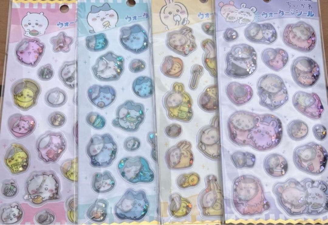 新品未開封☆ちいかわ☆ウォーターinシール☆4種セット☆ハチワレ☆うさぎ