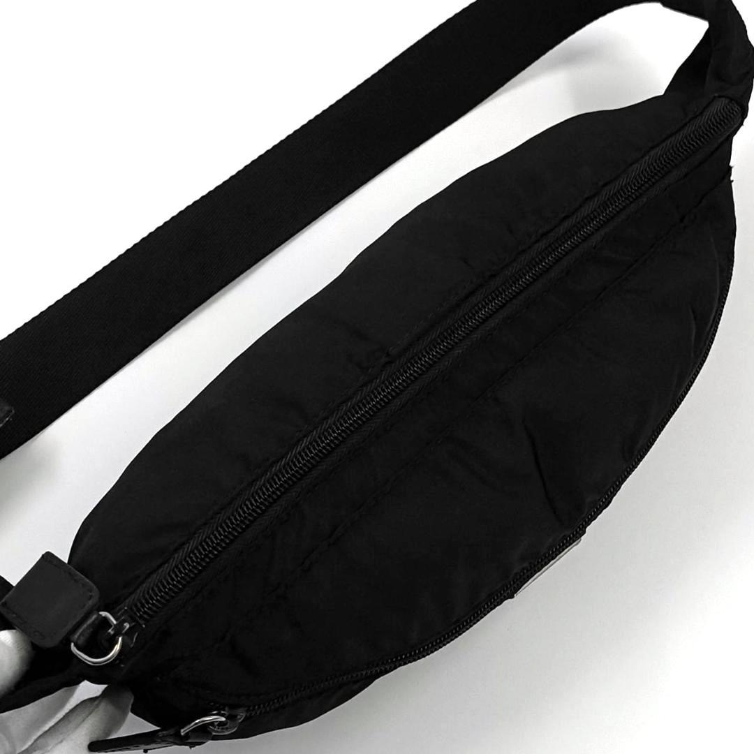 希少✨プラダ ウエストポーチ ボディバッグ ナイロン 三角ロゴ 黒 白タグ