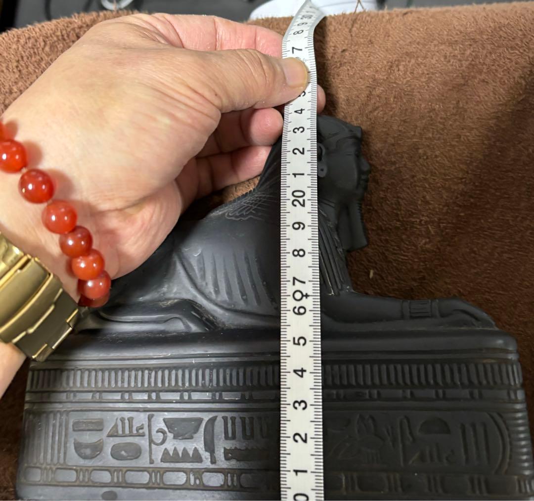 エジプトブームに！エジプトインテリア置物彫刻セット 中型 黒