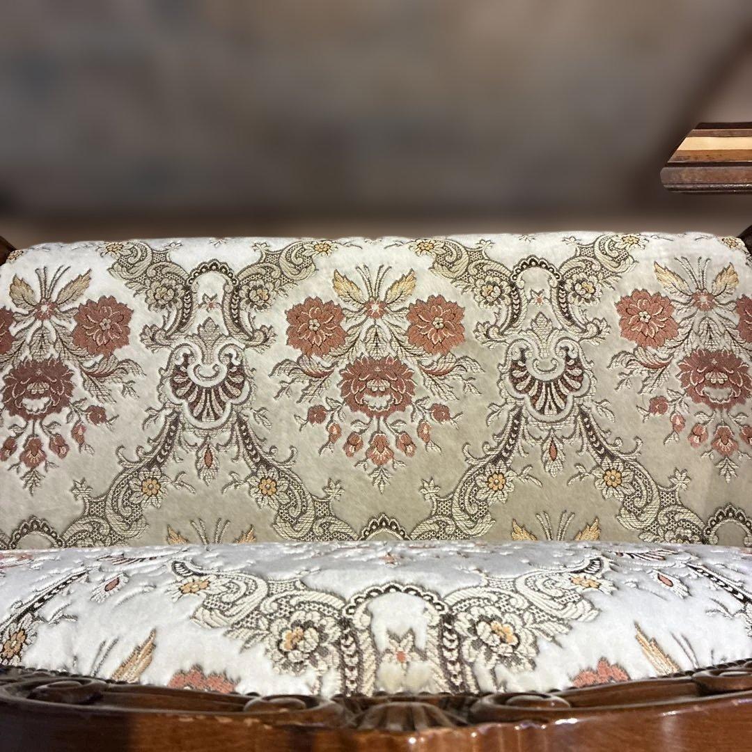 クラシック花柄ソファ　アンティーク