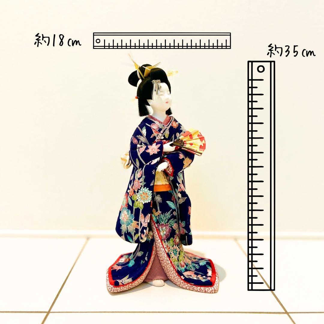 木目込み人形　真多呂人形　伝統工芸品　送料込　着物　置物　平安朝　JAPAN 和