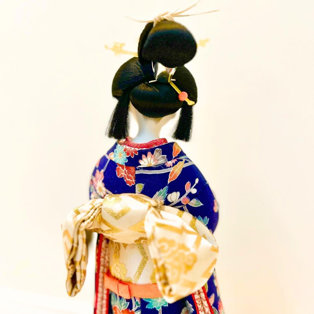 木目込み人形　真多呂人形　伝統工芸品　送料込　着物　置物　平安朝　JAPAN 和