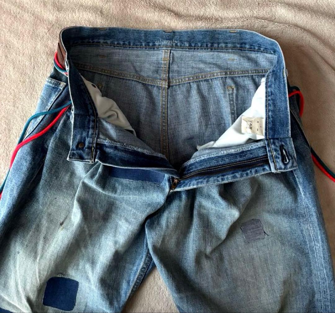 glamb グラム　Mess denim メスデニム　ヴィンテージ加工　赤耳